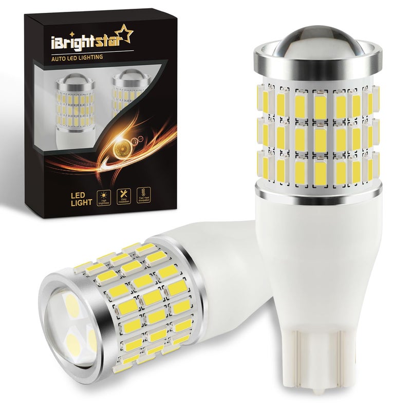 iBrightstar 921 LED Bulb White, T15 912 LED Reverse Light Bulbs Super Bright for Parking Backup Turn Signal Lights, 2 Pack - Image 1
